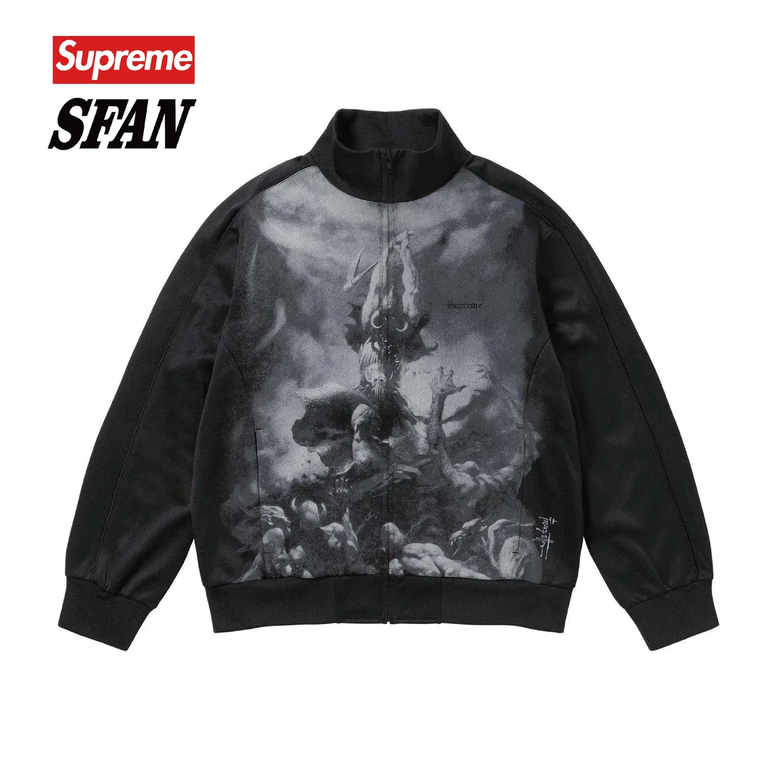 Supreme x Frank Frazetta联名 FW24 徽标logo拉链夹克 男女同款
