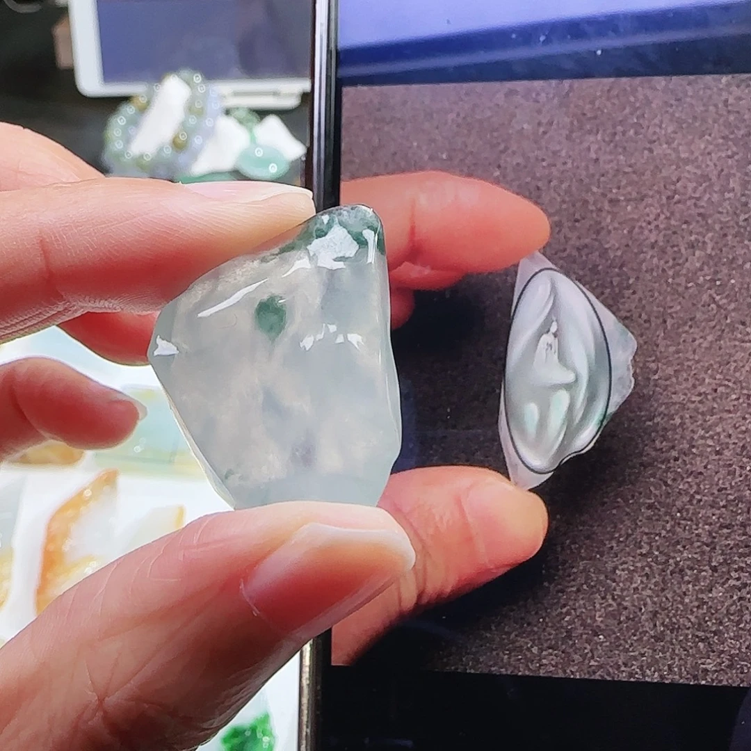 定制翡翠未镶嵌缅甸翡翠挂件