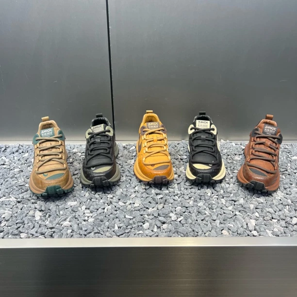 秋冬新款皮面拼接单棉同款透气舒适百搭潮流运动休闲男鞋皮鞋码