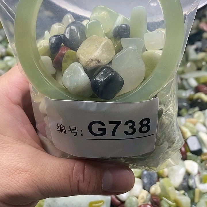 岫玉鱼缸石未镶嵌