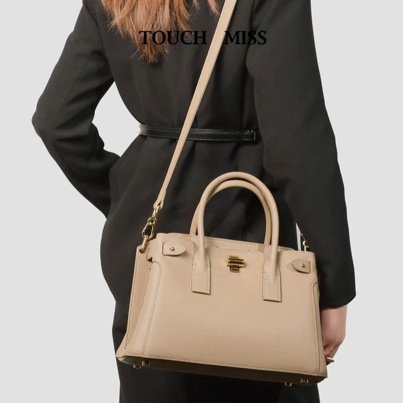 TOUCH MISS枕头包包复古真皮大容量手提包女2025秋冬单肩斜挎包