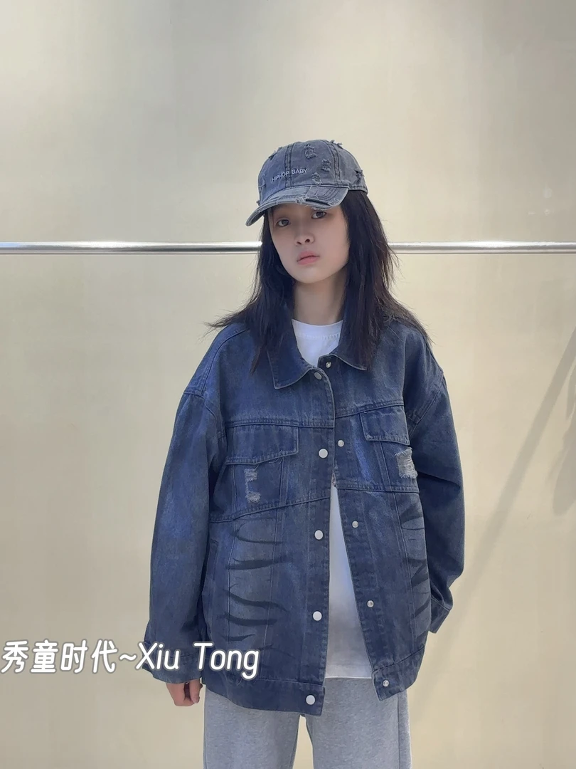 摩 2025【Y】9月10日 儿童男童女童蓝色牛仔外套9971-