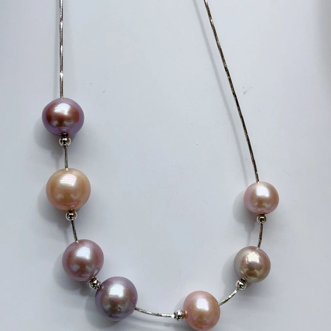 淡水珍珠颈饰银S925镶嵌