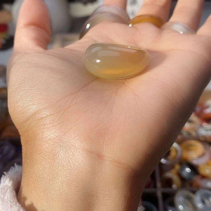 玛瑙/玉髓未镶嵌戒指A 89不退换内径19.6福利