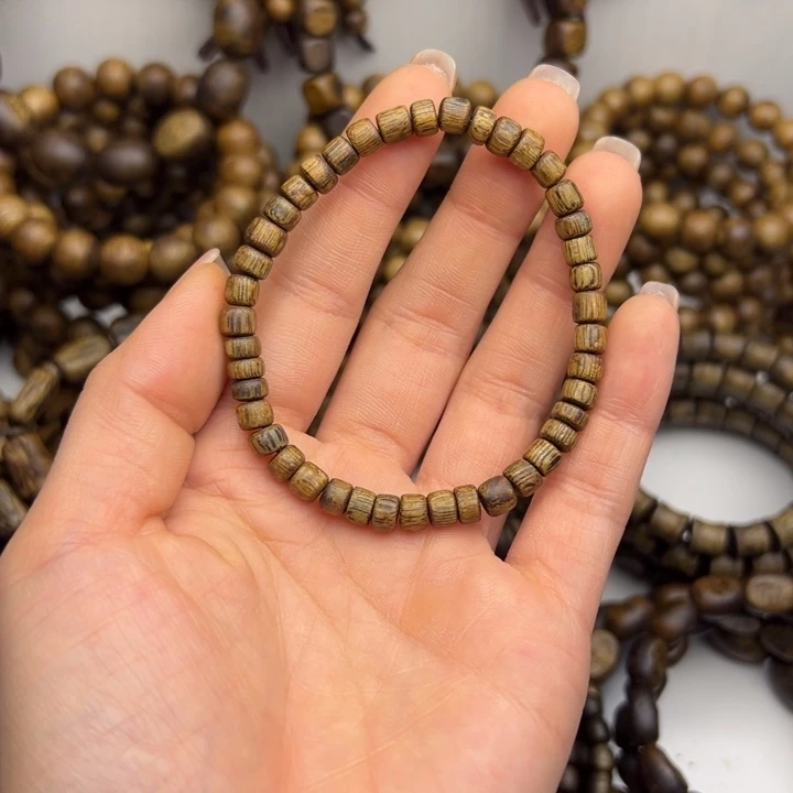 沉香碎屑沉香种植奇楠桶珠单圈