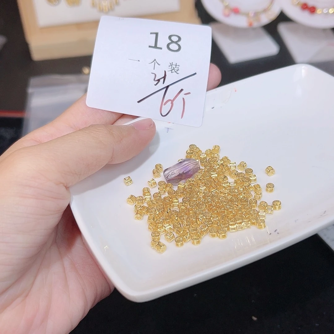 紫晶珠宝半成品银S925镀金镶嵌18
