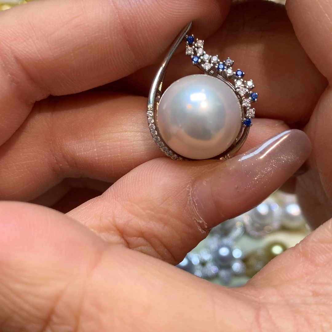 淡水珍珠颈饰银S925镶嵌