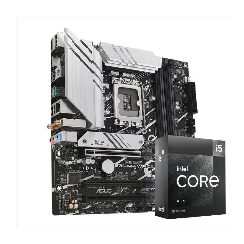 INTEL英特尔14490F盒装搭配华硕B760M-A WIF D4主板CPU套装游戏