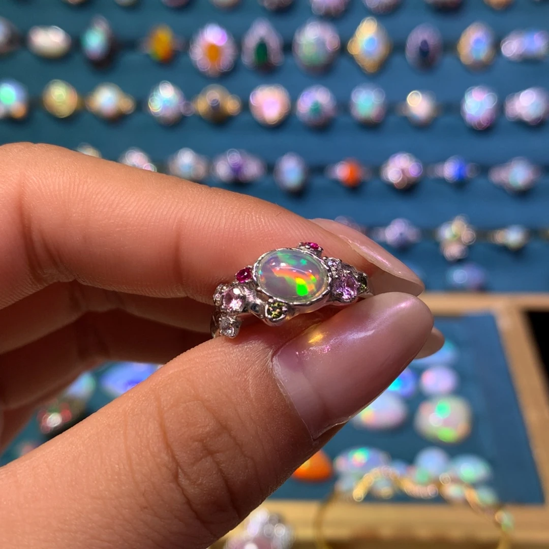 欧泊银S925镶嵌戒指款