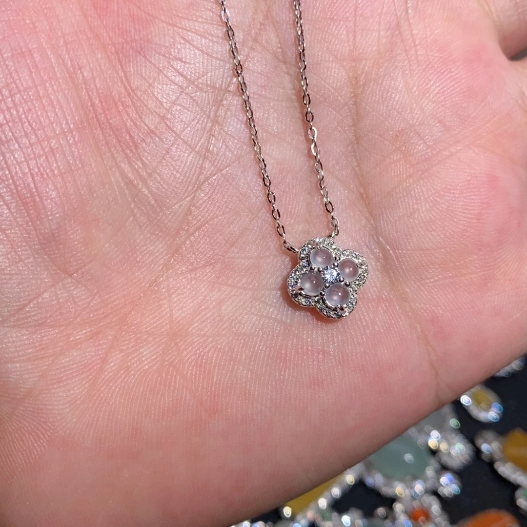 翡翠银S925镶嵌颈饰hhuo o