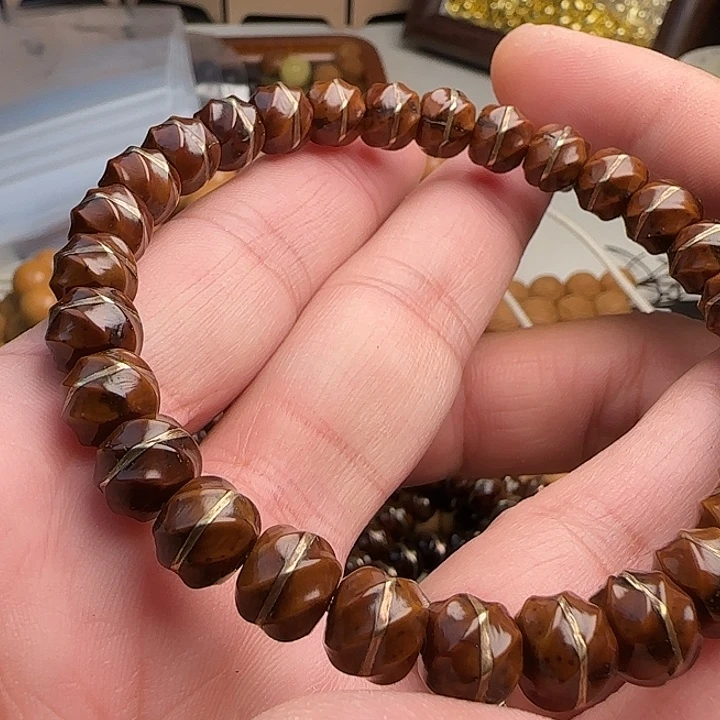 猴头核桃手串全品金腰带无相紫金鼠尺寸7-8mm