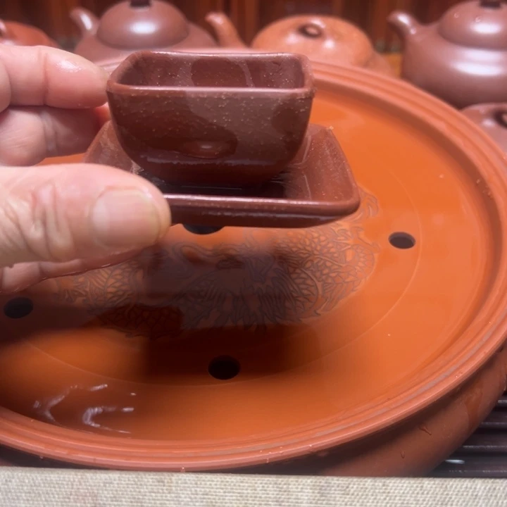 紫砂茶壶宜兴原矿红降坡