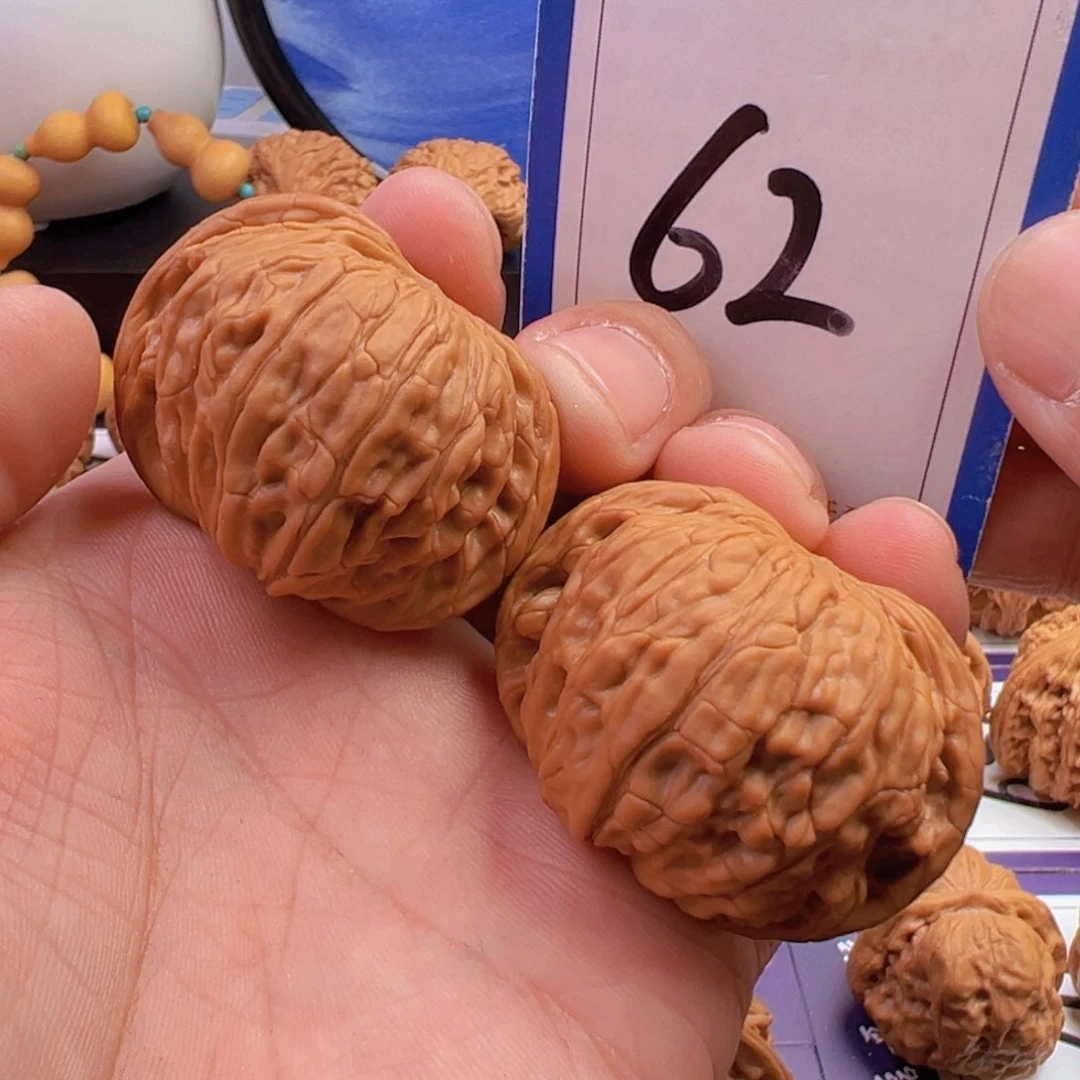 文玩核桃把件全品磨盘42尺寸62号