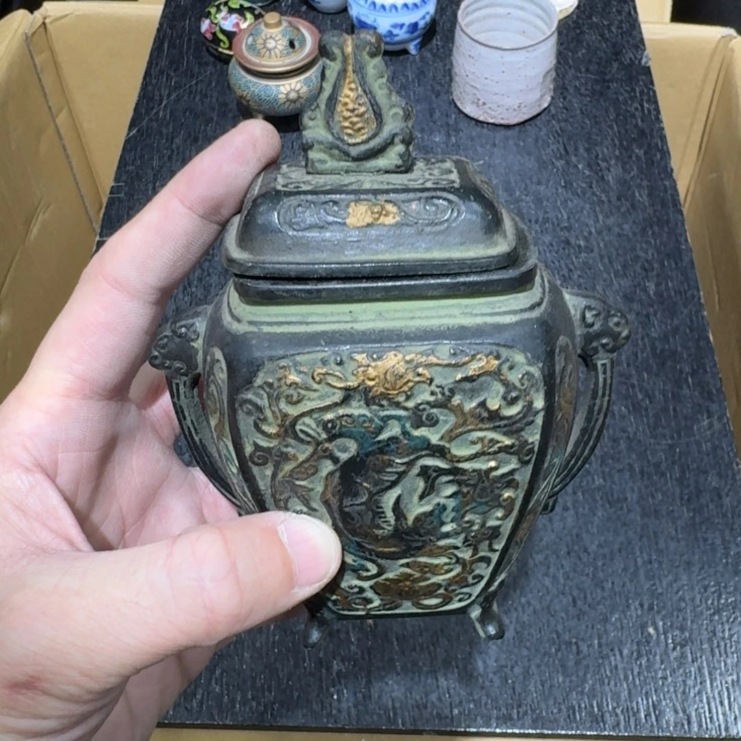 艺***店金属日本中古工艺品摆件