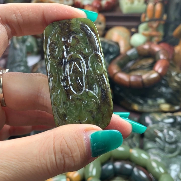 岫岩河磨玉（透闪石质玉）手把未镶嵌