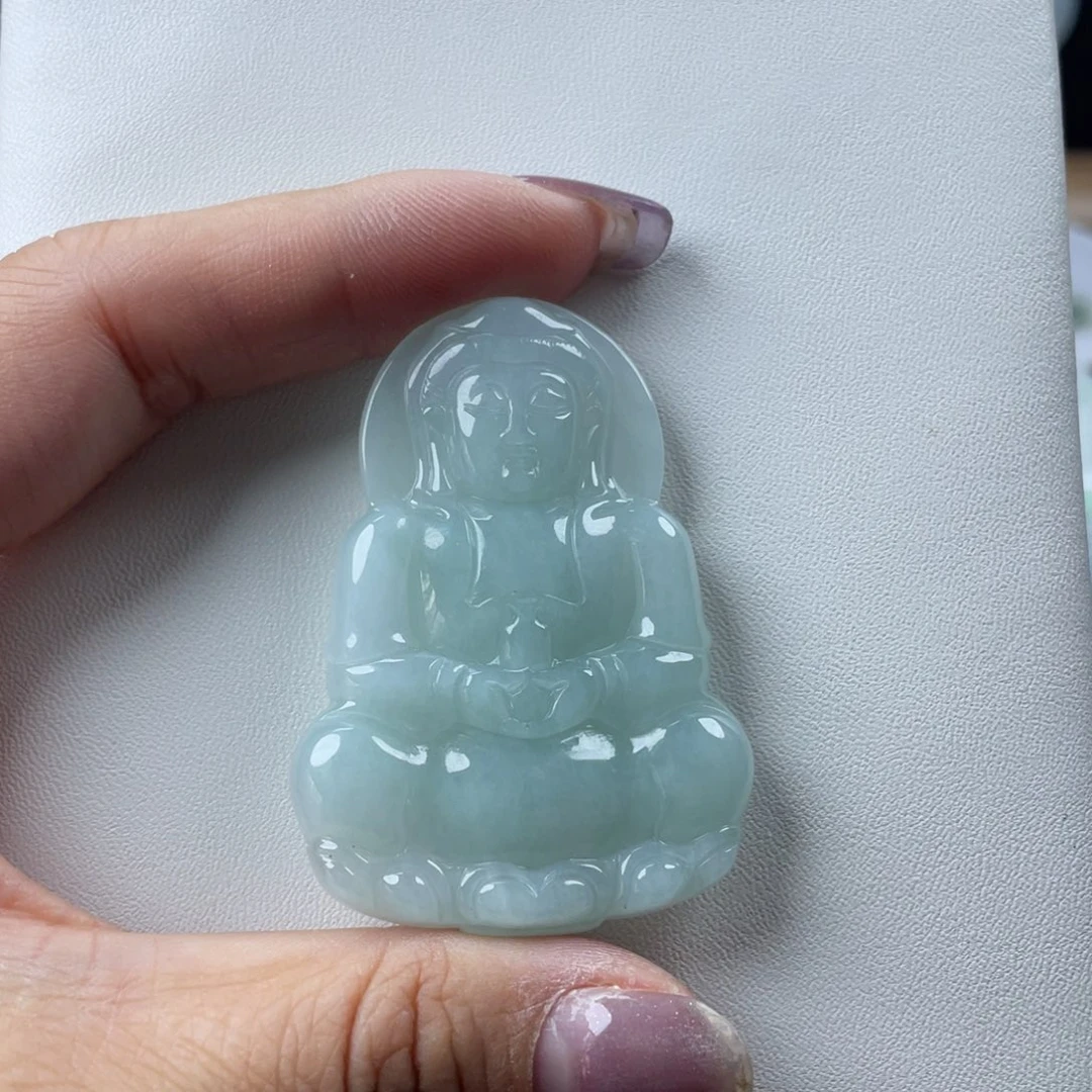 枫***哥翡翠未镶嵌颈饰观音