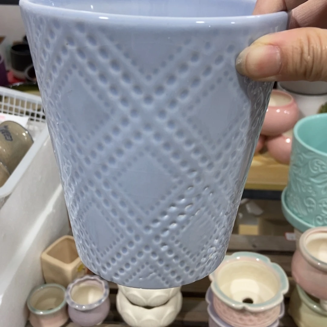 红陶陶瓷花盆满12米包邮