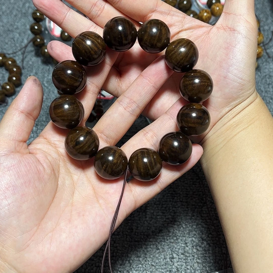 金丝楠手串/手链别**恙阴沉金丝楠2.0高碳化克重47
