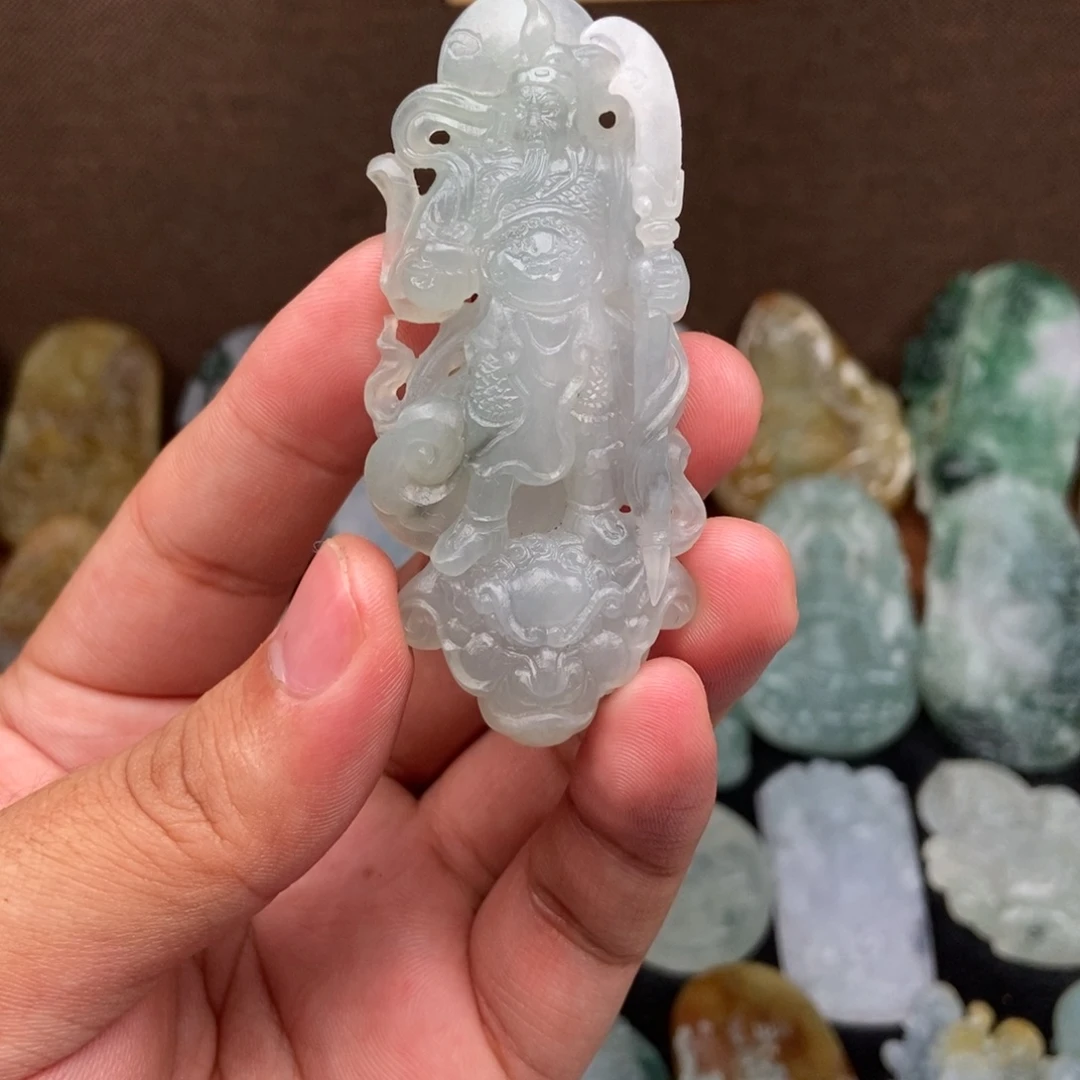 定制翡翠未镶嵌武圣关羽