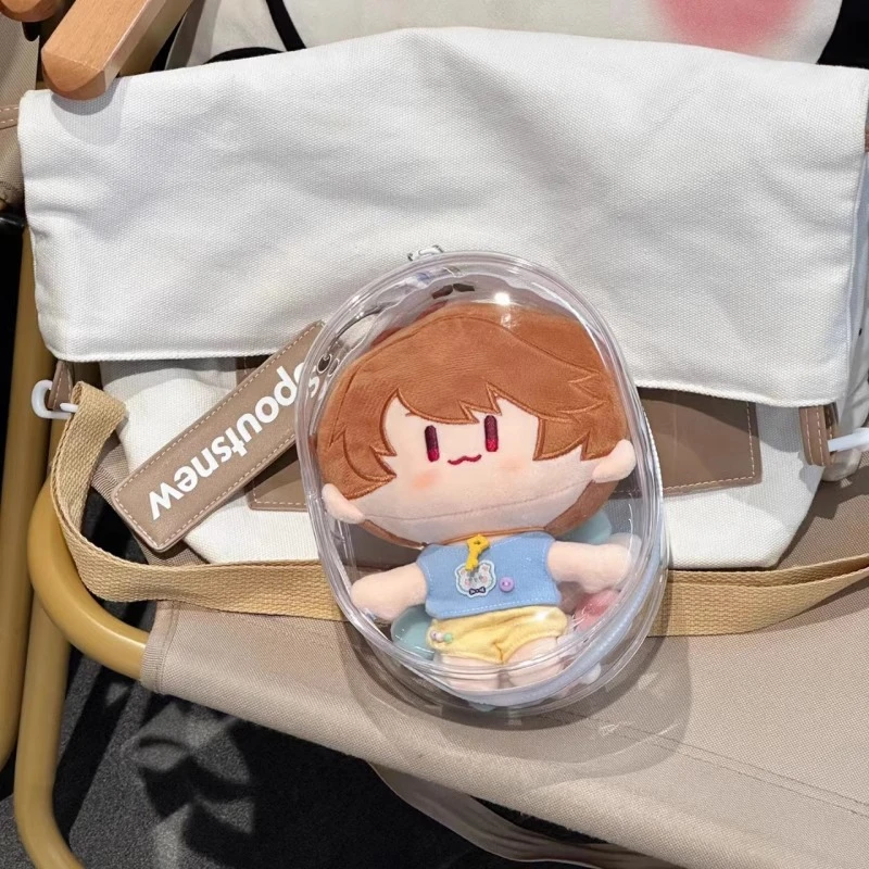 娃包加厚高透明可爱Q圆未定官娃遛娃小丸子10cm15cm棉花娃娃痛包