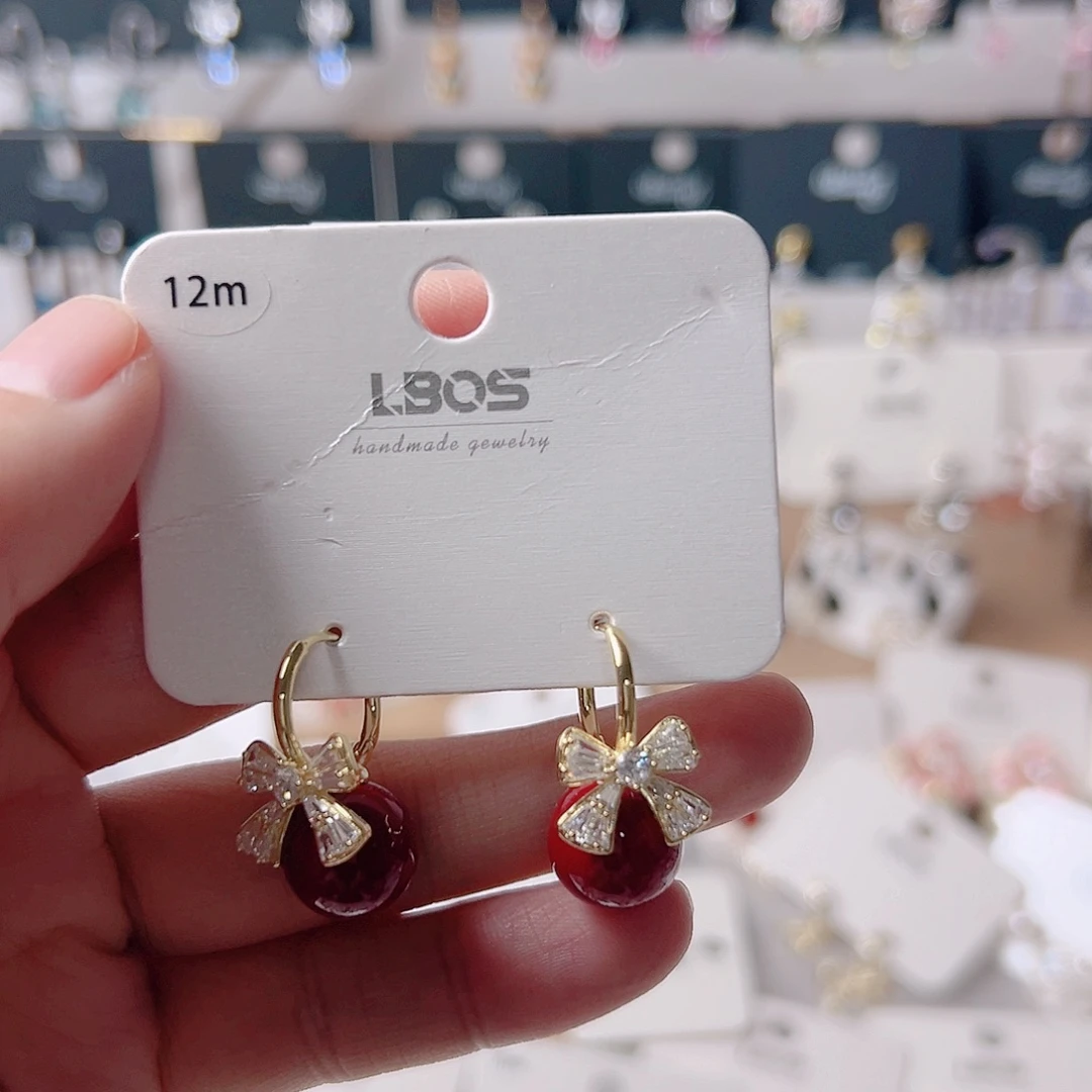 琉璃铁合金合金耳环的