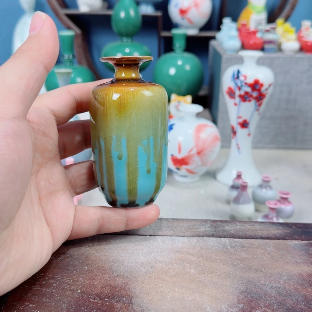 陶瓷手工小花器摆件