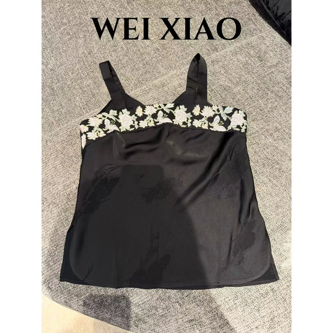 微笑家 中古系列 【蝶恋花】打籽绣正反穿背心