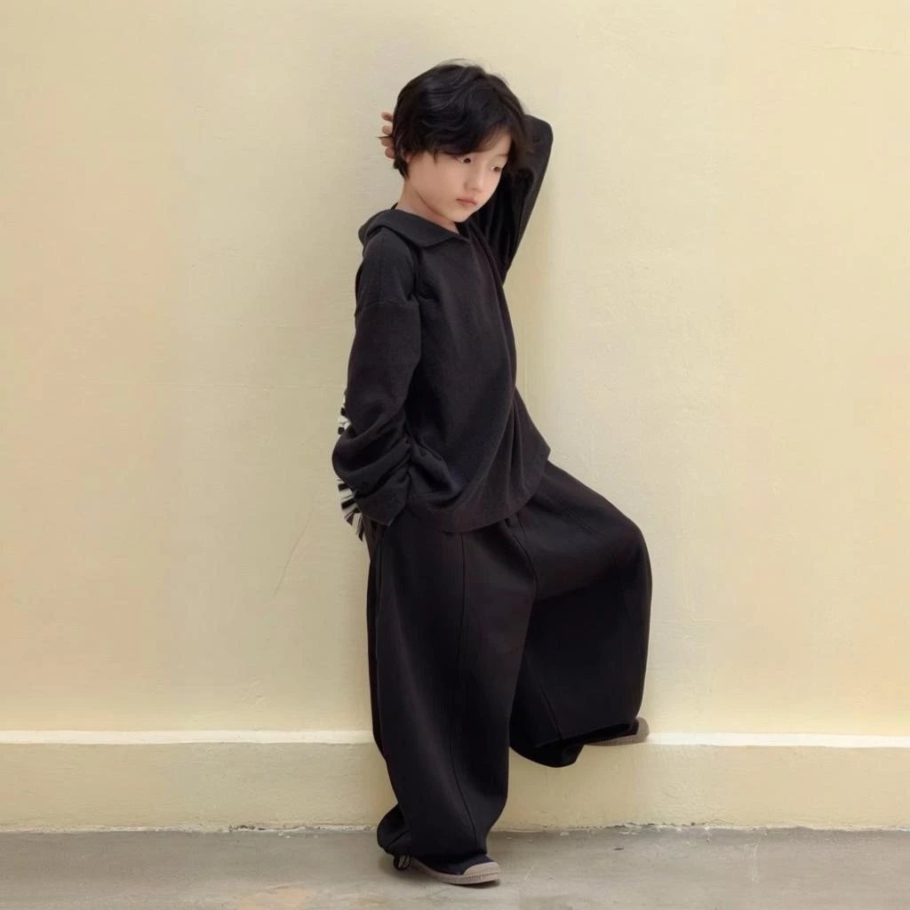 老钱风秋季儿童POLO衫男童针织衫纯棉童装毛衣百搭亲肤套头衫