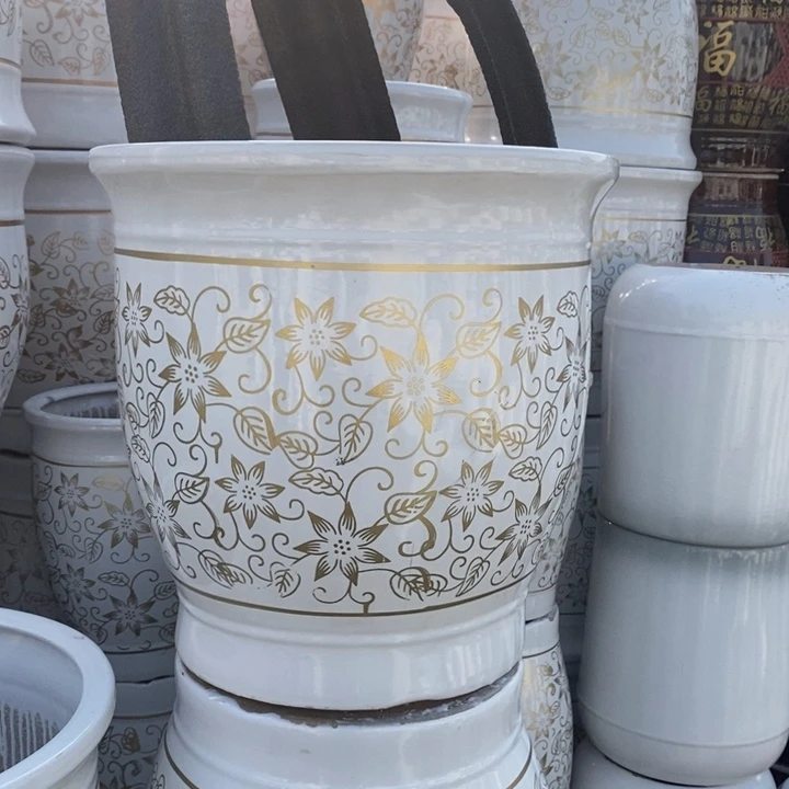 低腰白金花缸特大号口40/40