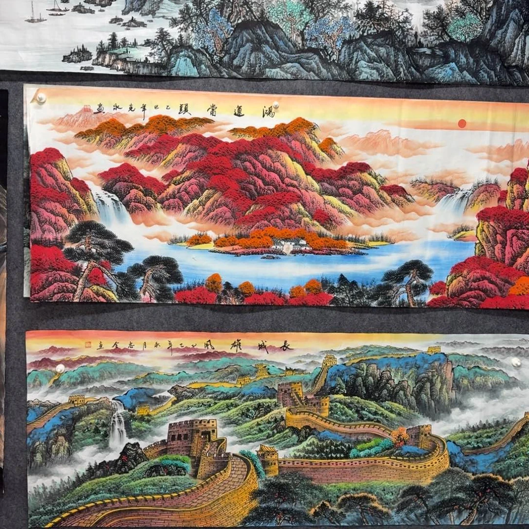 大***梅国画180×70精品山水手绘画画画