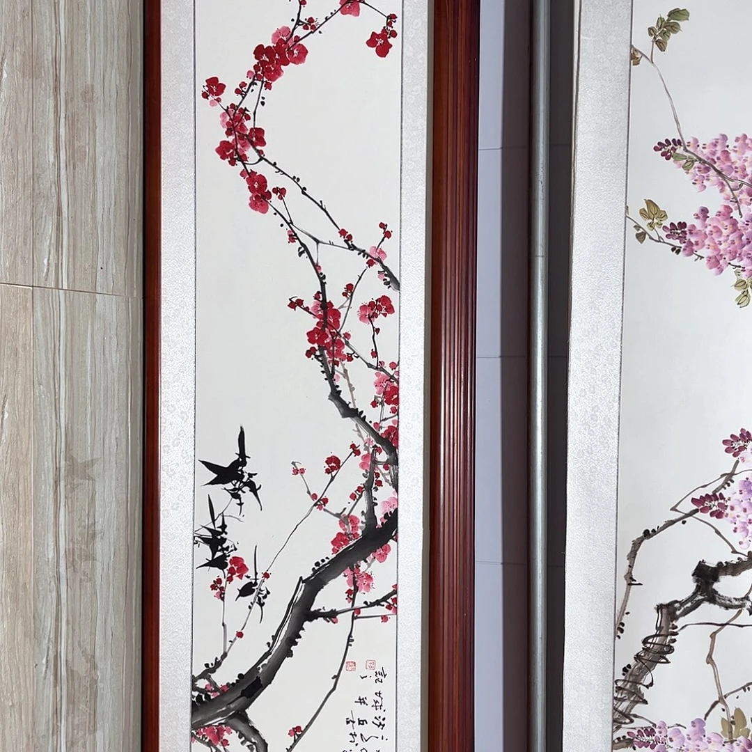 国画书画作品带框163×48