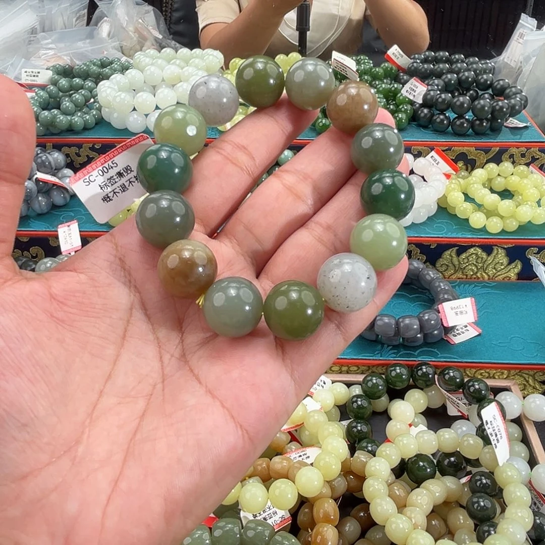 手链未镶嵌和田玉（糖玉）