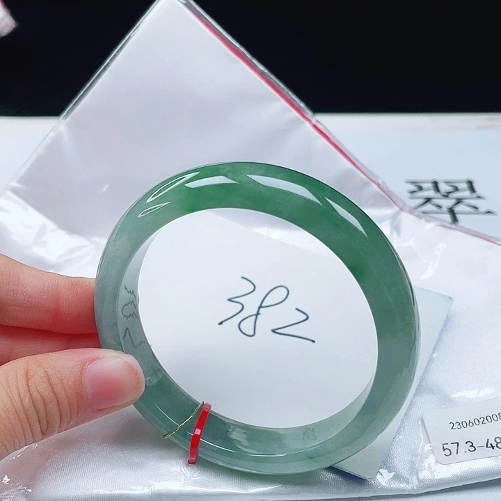 未镶嵌手镯翡翠57+正圈