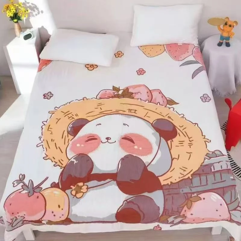 【熊猫多多】200*230cm  A类全棉纱布云朵泡芙被