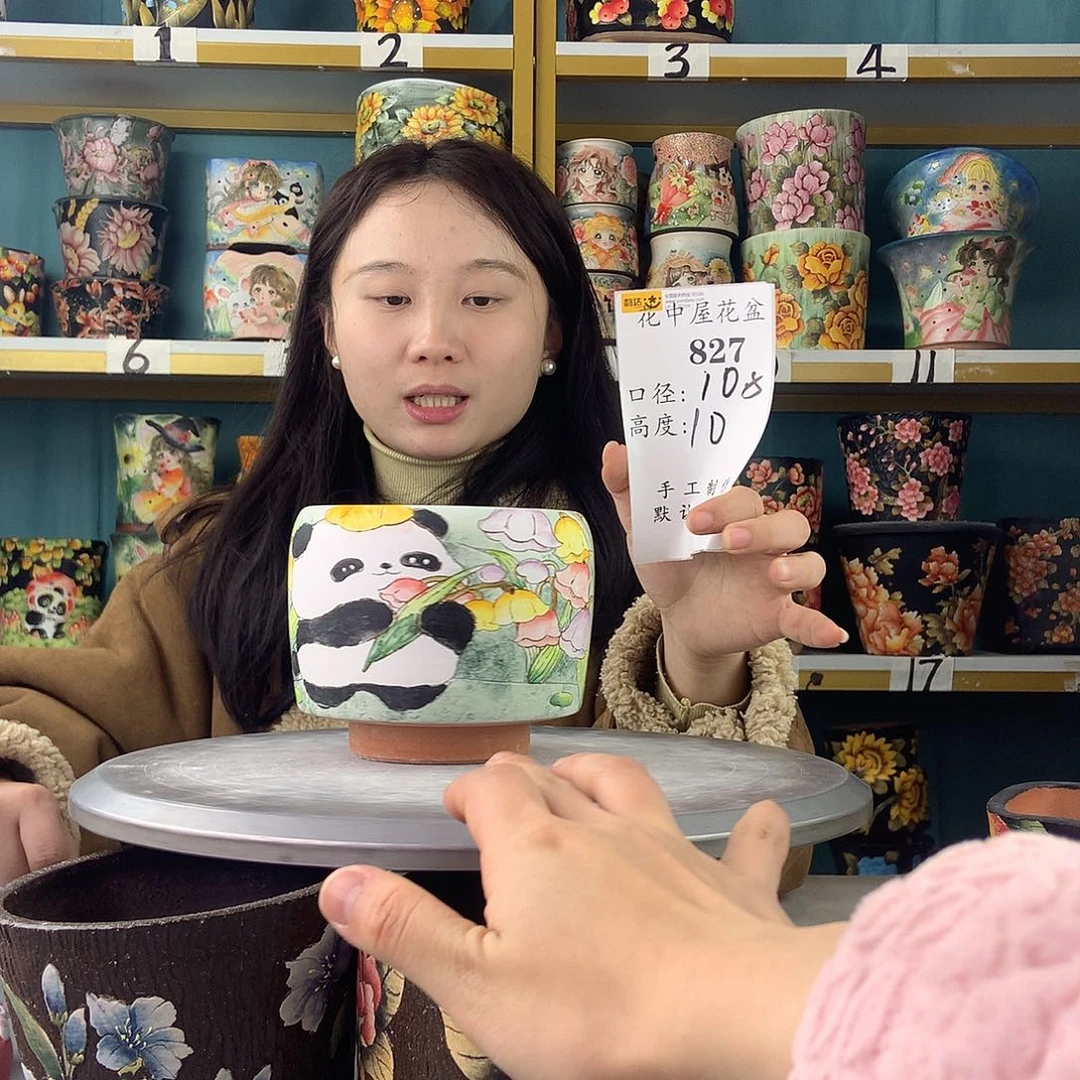 陶景德镇手工花盆827