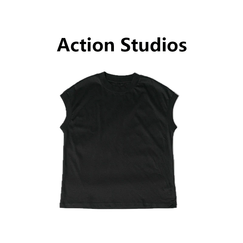 Action Studios/大大推荐通勤简约百搭坎肩圆领背心T恤8978