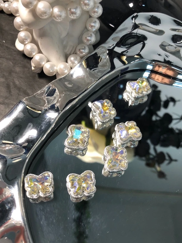 雨宝严选· DIY  P512 极光色蝴蝶多通吊坠DIY