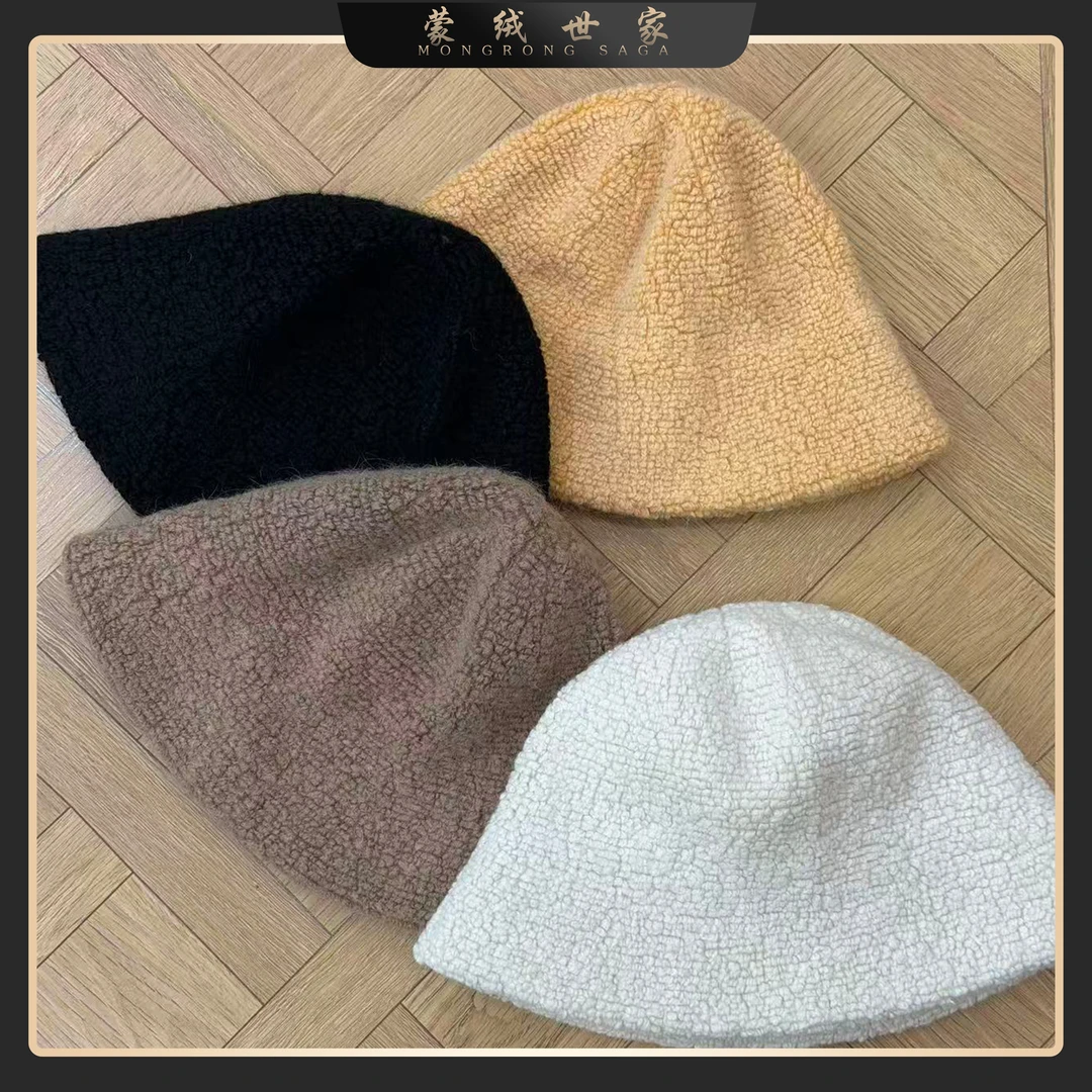 内蒙古秋冬羊毛25年新款网红中性渔夫帽羊毛时尚男女同款保暖舒适