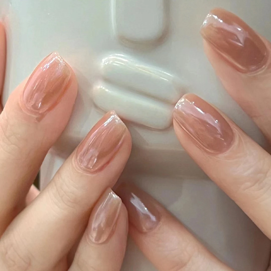 四季新款手工美甲穿戴甲新款巴洛克珍珠粉ins百搭美甲小红书爆款