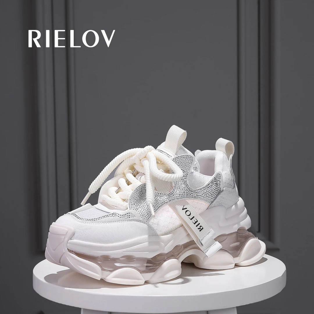 一号店●RIELOV增高8cm时尚夏季厚底潮流百搭ins女士休闲鞋25183