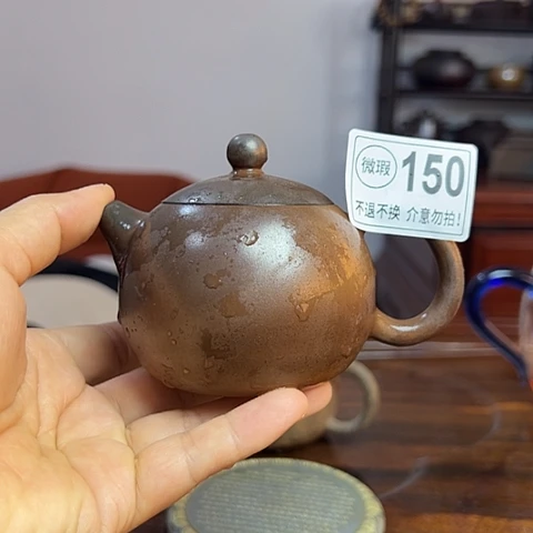 戬谷龙窑柴烧茶壶150