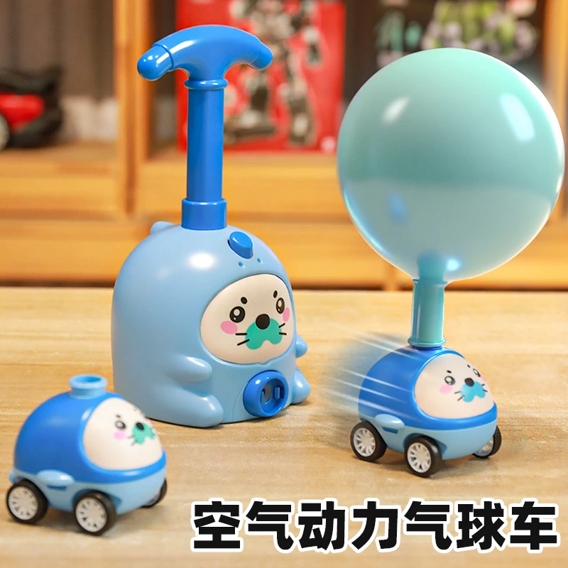 2025新款网红绿色恐龙空气动力车儿童玩具飞天气球车宝宝男孩女孩