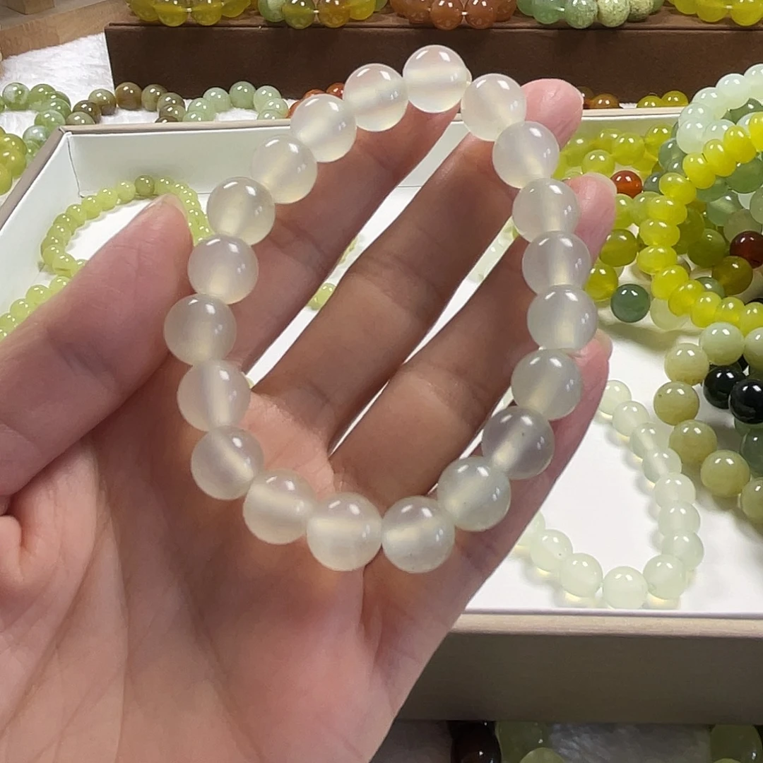 小***油蛇纹石玉未镶嵌手串