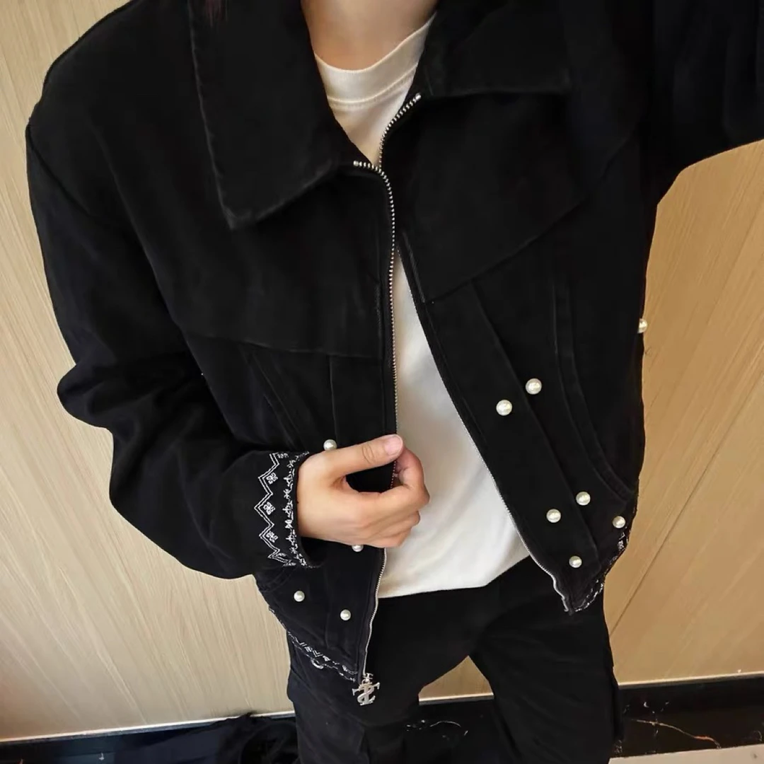 重磅！！水洗高密棉西兰卡普几何图形刺绣夹克外套 （微瑕）