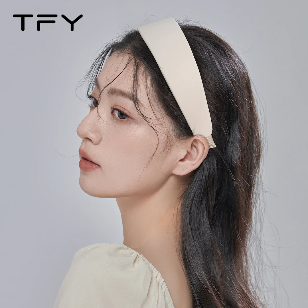 TFY纯色宽边发箍