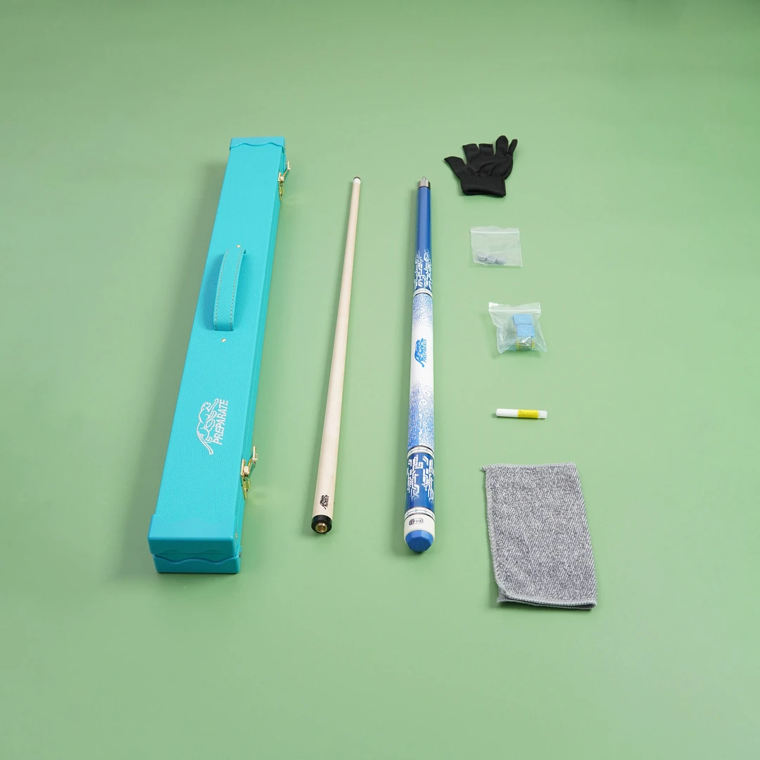 美洲豹同款蓝精灵蜥蜴纹后把枫木1/2英式美式九球黑八手工台球杆