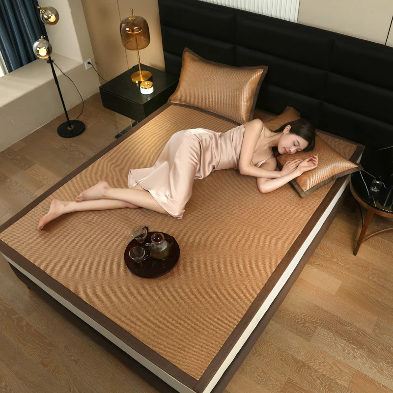 可定制夏季冰藤席家用席子可折叠水洗夏天学生宿舍单人软席榻榻米