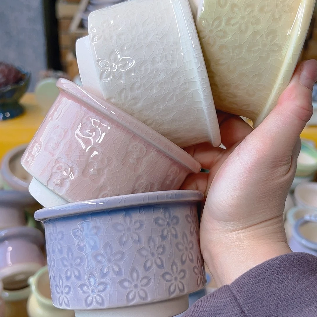 红陶陶瓷花盆当场满12包邮