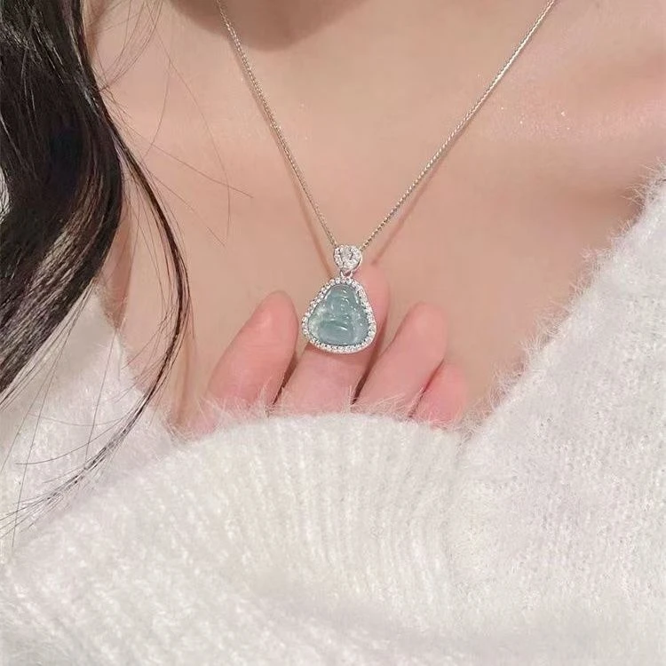 合金吊坠 蓝水佛公吊坠项链A996