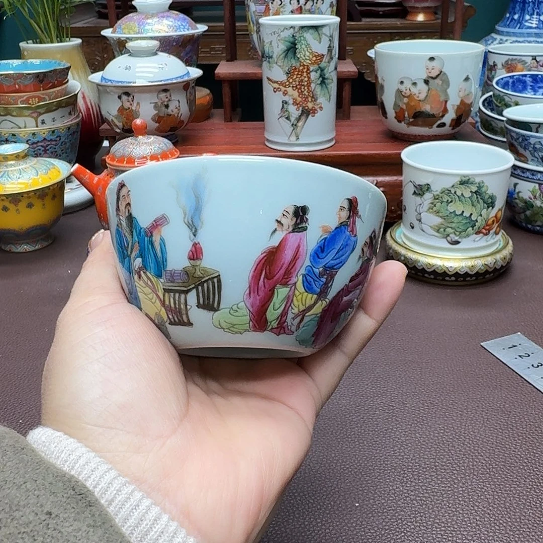 瓷片景德镇仿古手工制作精品展示